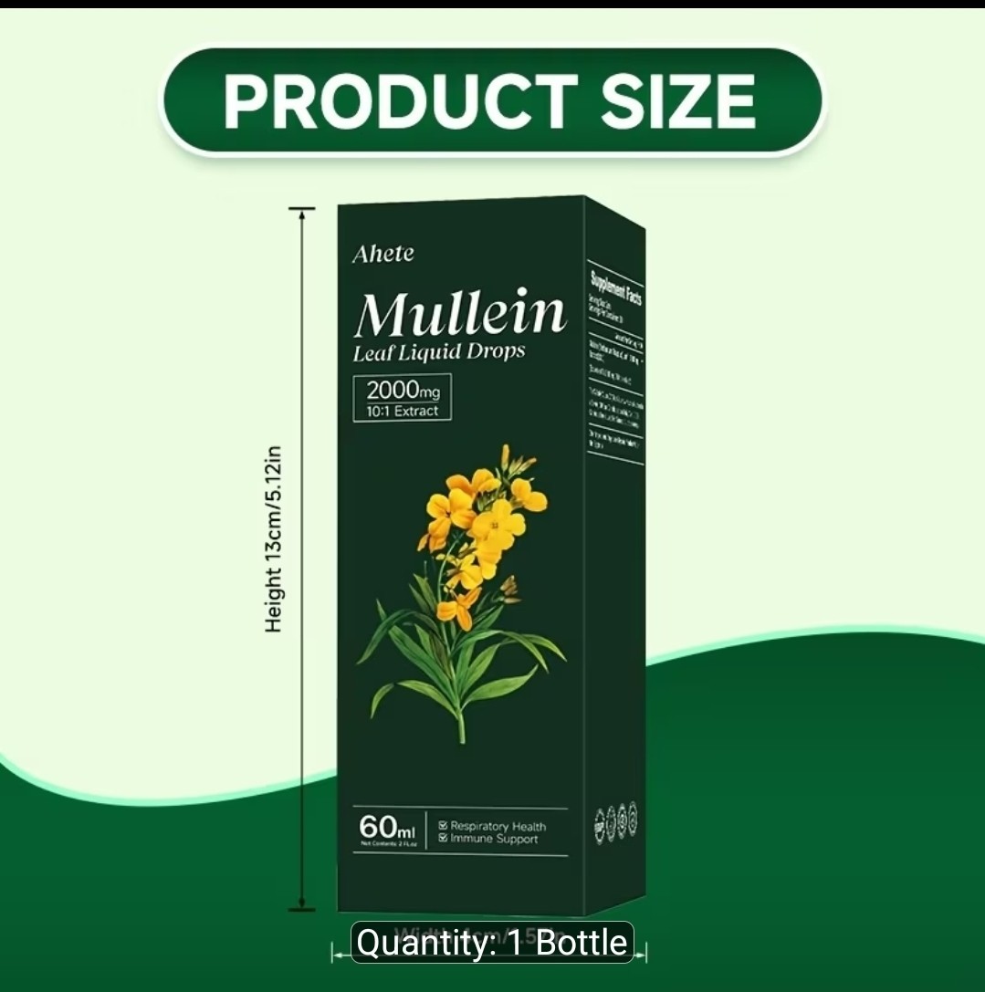 Mullein Drops for Lungs – Lung Health Supplement – Mullein Leaf Extract…