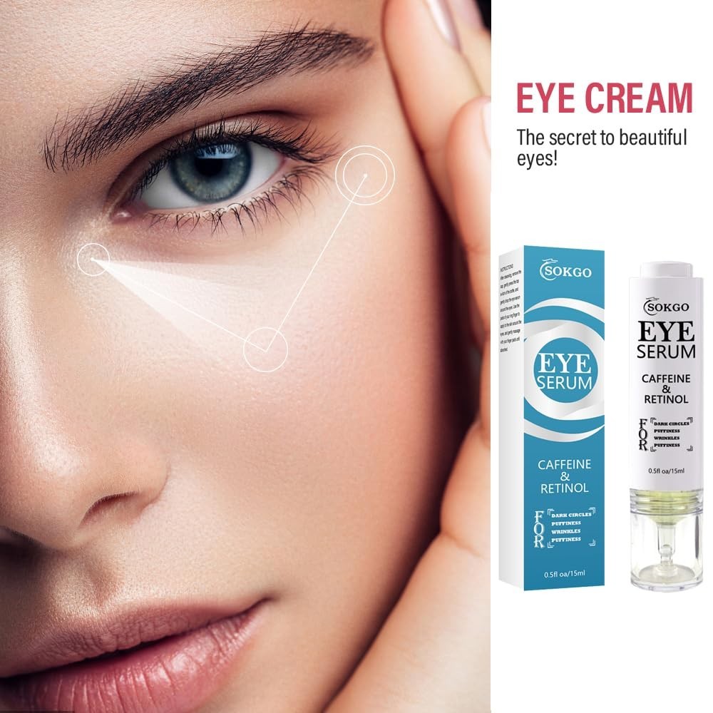 Caffeine Eye Serum Retinol Eye Firming Serum for Dark Circles and Puffiness A…
