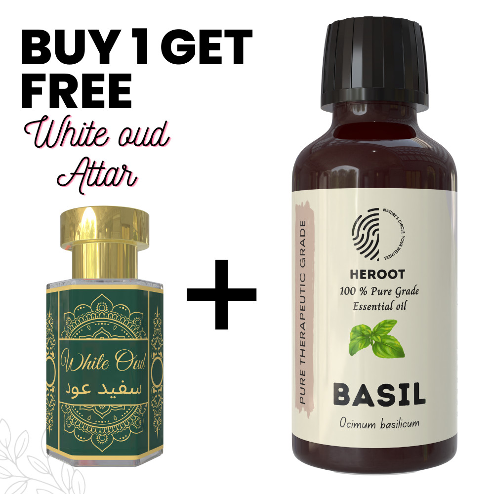 Basil Essential Oil 10ml Aromatherapy Diffuser Home Fragrance DIY + Free Attar