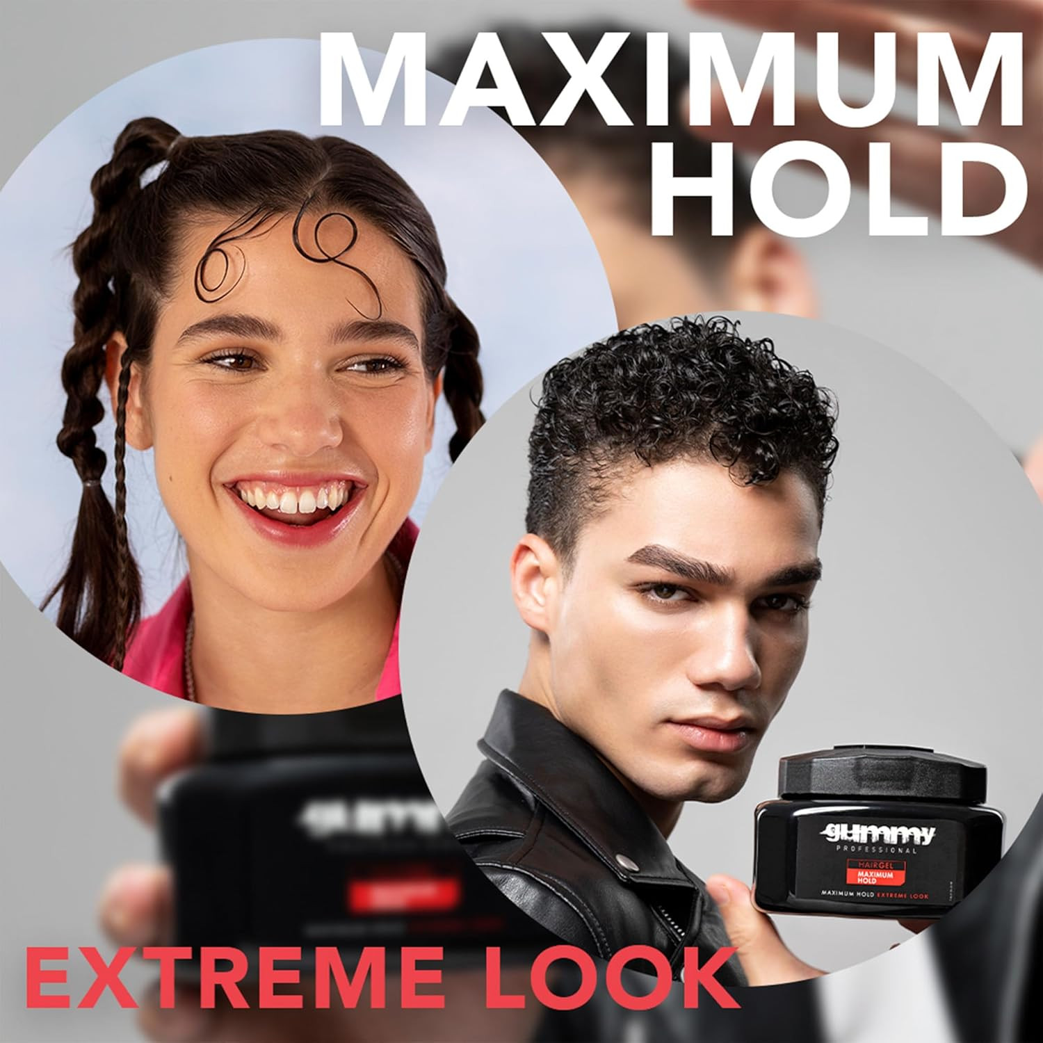 Professional – Hair Gel for Men and Women – Strong Hold Styling Gel for Slick Ba