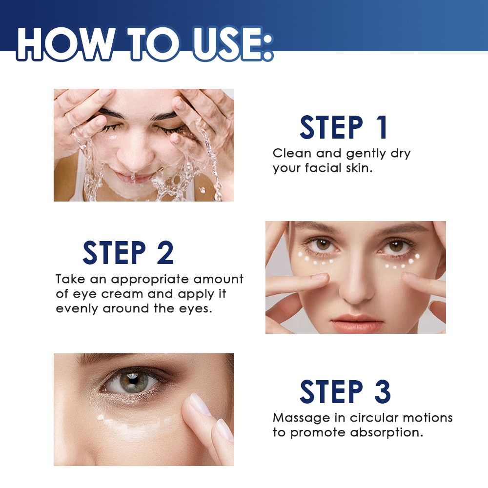 3Pack Firming Eye Serum for Rapid Reduces Under-Eye Bags, Wrinkles, Dark Circles
