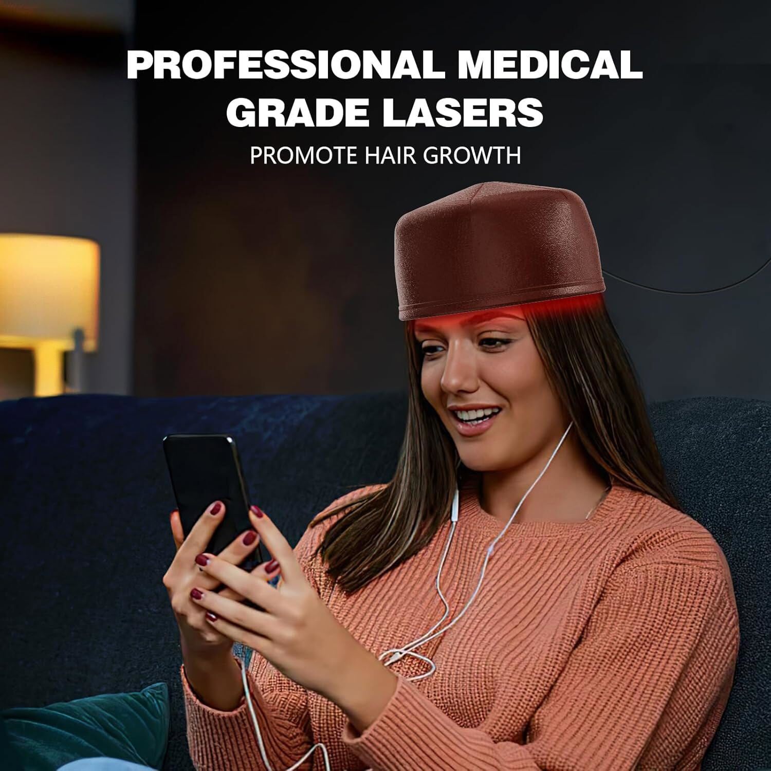660Nm Red Light Therapy Cap Laser Hair Growth Hat Loss Alopecia Treatment HOME