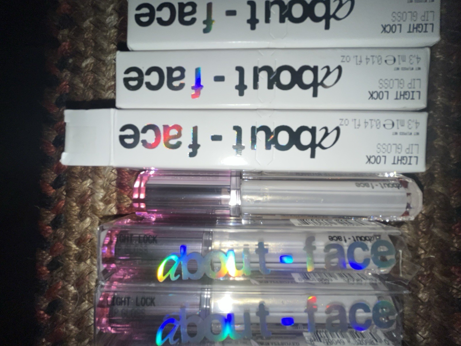 ABOUT FACE LIGHT LOCK LIP GLOSS ONE OF BUYER CHOICE VARIOUS SHADES NIB