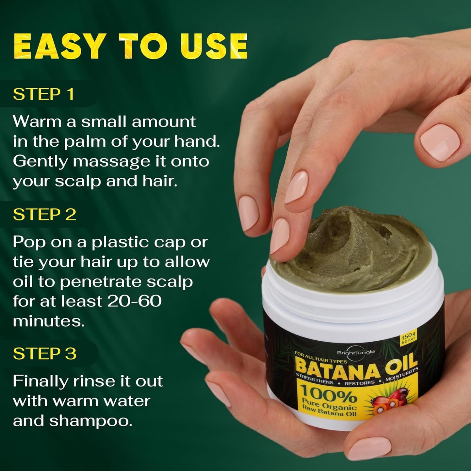 Botana Oil Hair Growth Batana Oil for Hair Growth Dr Sebi Organic,100 Percent Pu