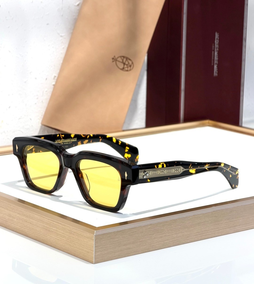 JACQUES MARIE MAGE Fellini 10mm Acetate Sunglasses Smoke Grey Blue Lens 51mm