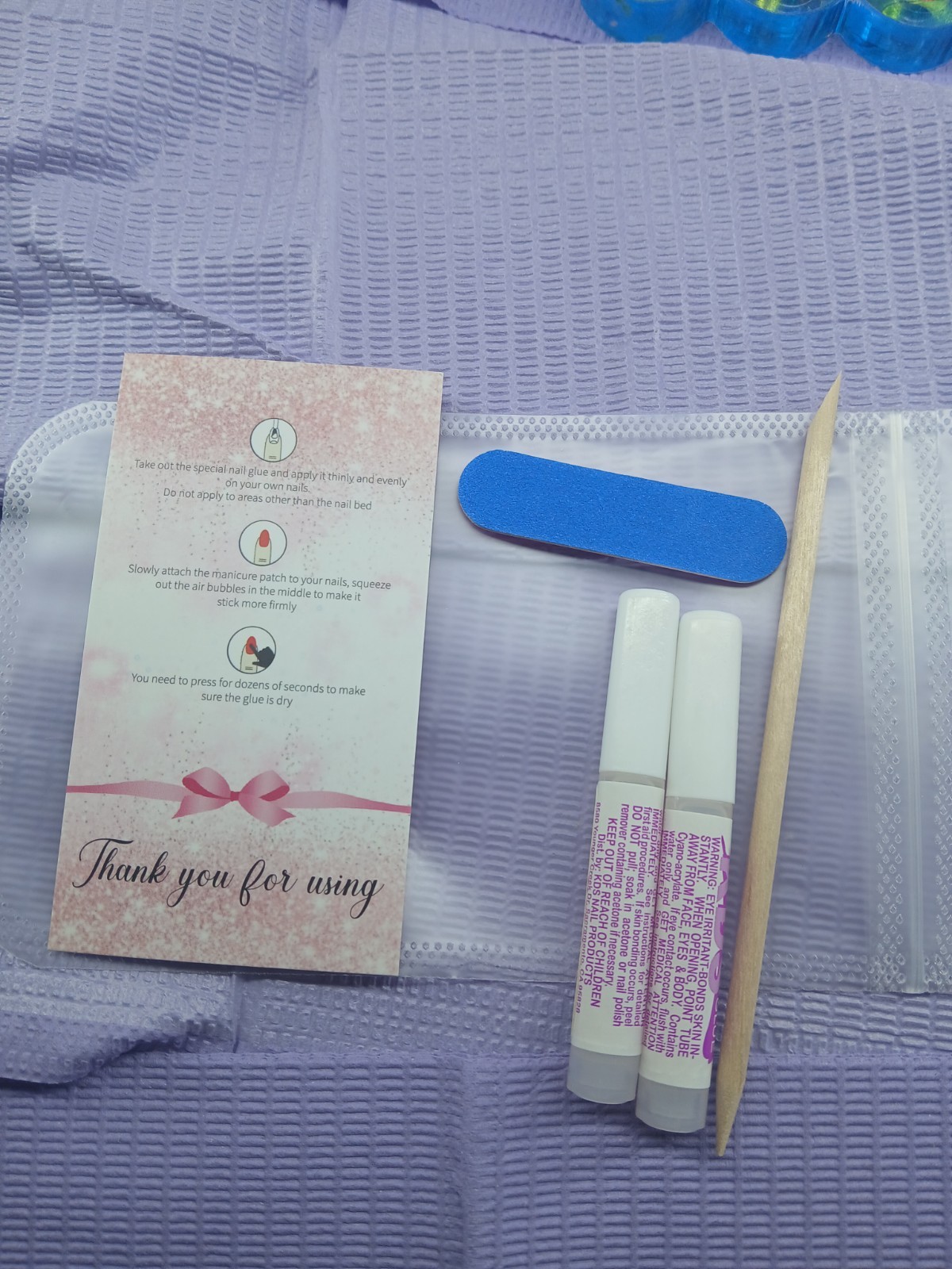 3X Handmade Long Stiletto Press on Nails. Large Size