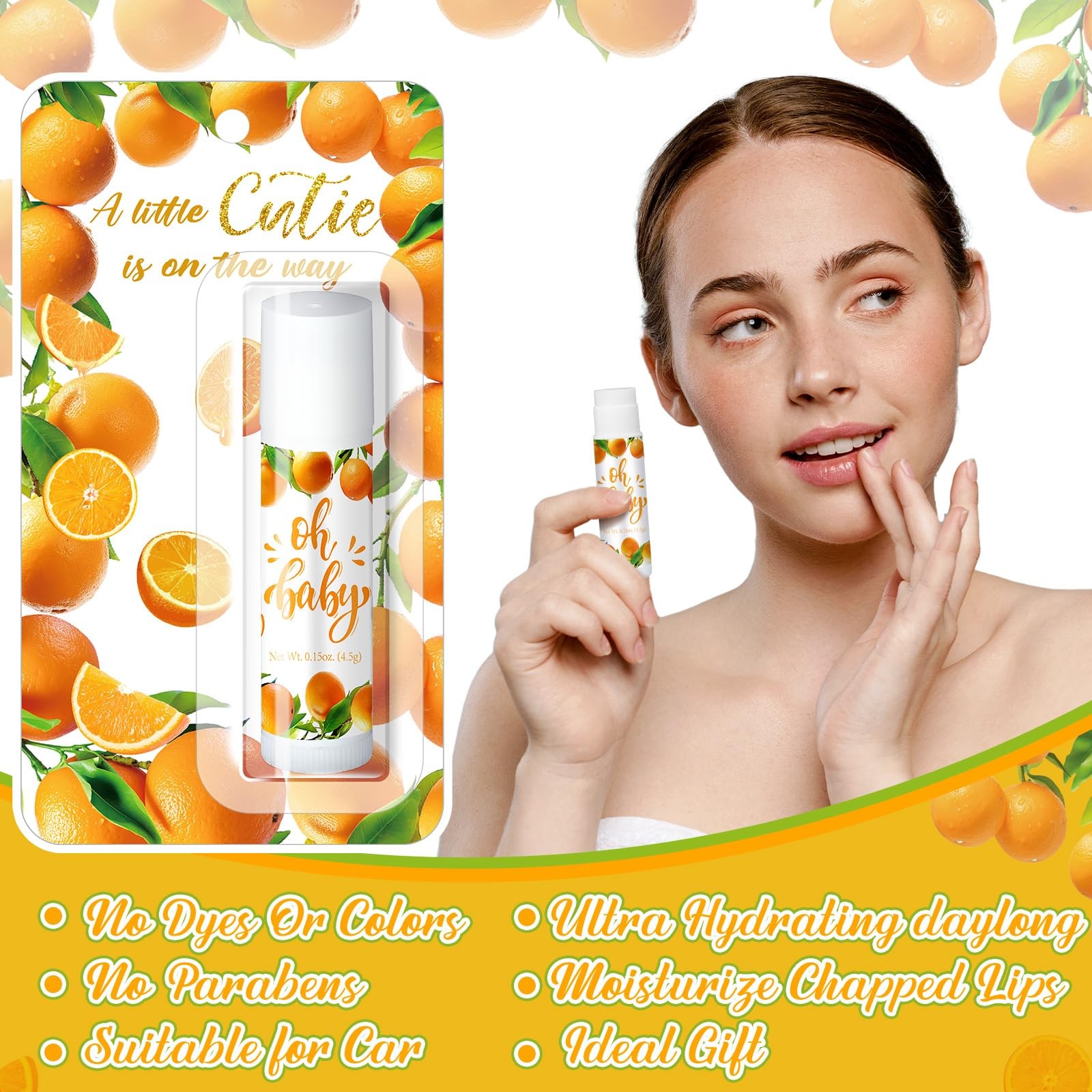 30 Pack a Little Cutie Baby Shower Games Prizes Party Gifts Bulk Lip Balms Fa…