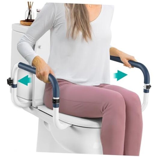 Toilet Safety Rails (250lb) – Adjustable Toilet Safety Rails, Toilet 1 Pack