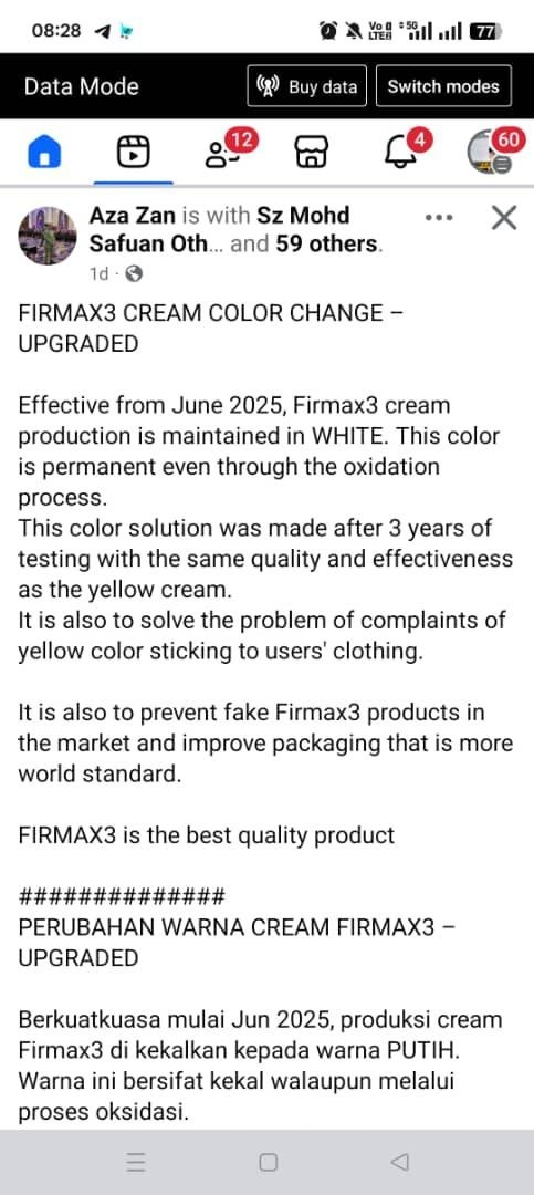 3 Boxes Firmax3 Firming Anti Aging Hormones Therapy Balancing Cream Exp 04/2026