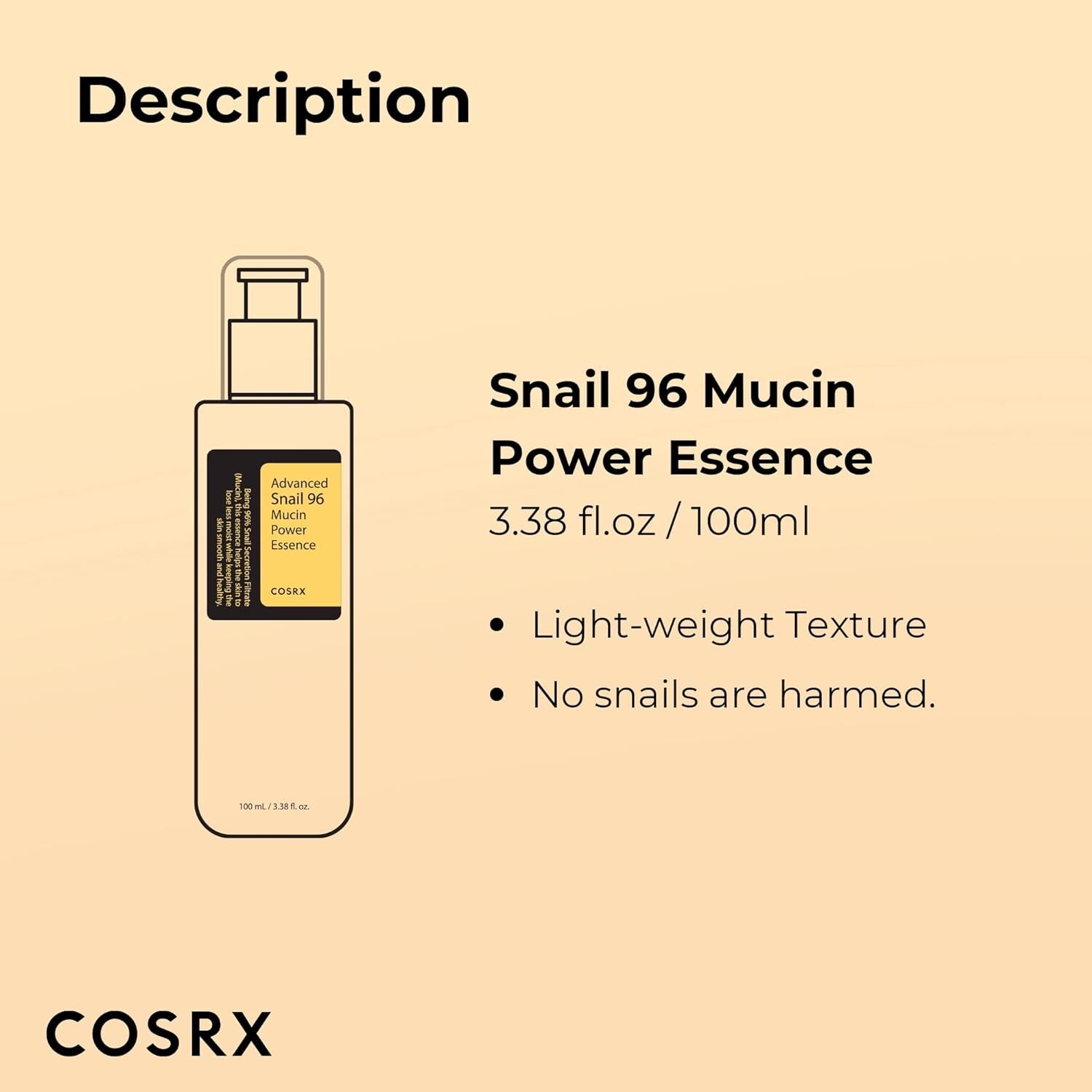 3 UNITS of COSRX Snail Mucin 96% Power Repairing Essence 3.38 oz Hydrating Serum