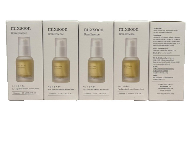 5x MIXSOON BEAN ESSENCE Gentle Exfoliating & Moisturizing 0.67oz / 20ml Ea NIB