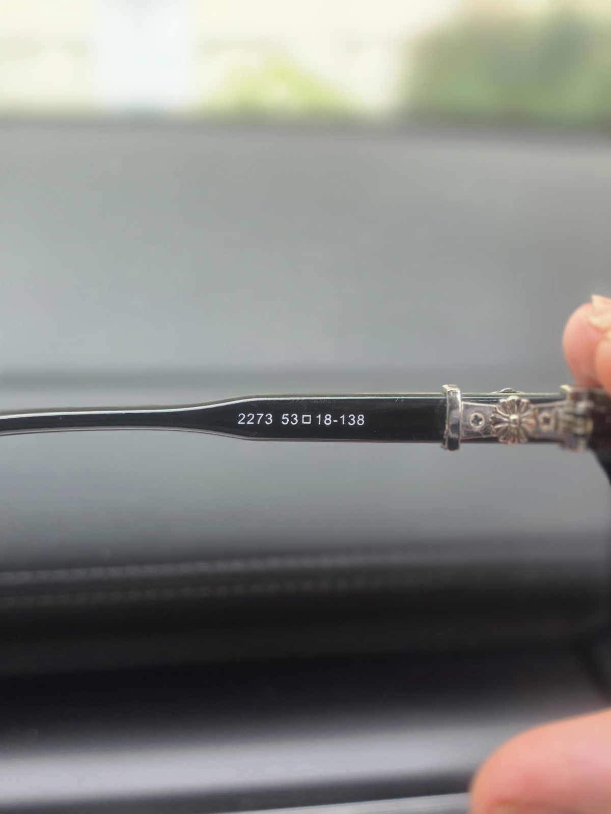 Chrome Hearts 2273 Black Full Rim Eyeglasses Frames 53-18-138 Plastic/Metal
