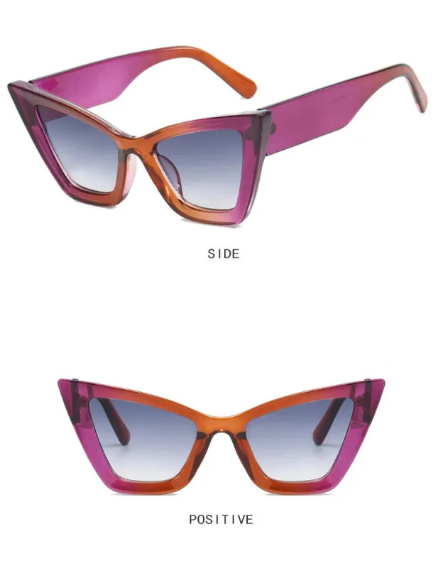 New Large Frame Triangle Cat-eye Sunglasses Europe And The United States Fashion
