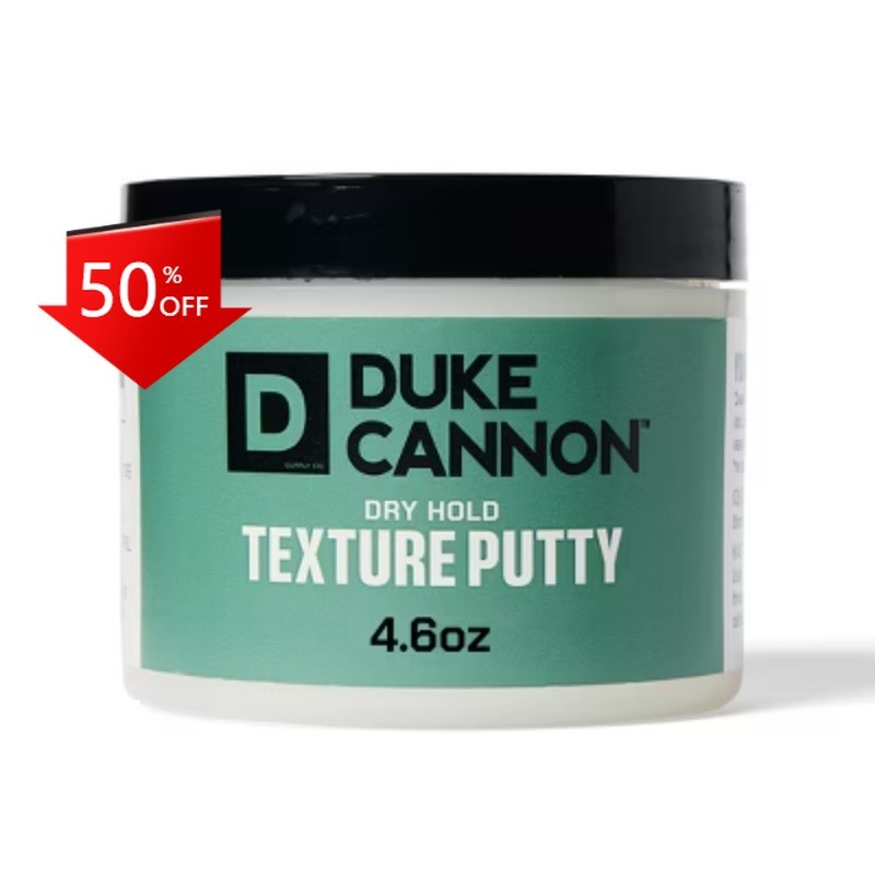 Duke Cannon Supply Co. Dry Hold Texture Putty Hair Pomade for Men – 4.6oz