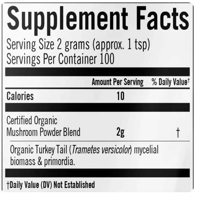 2 X OM Turkey Tail Mushroom Superfood Powder 7.05 oz (100 serivings) Exp 03/26