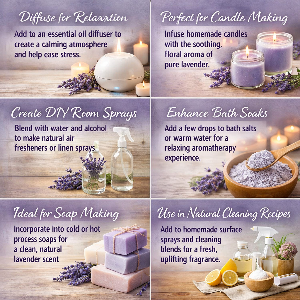 Lavender Essential Oil by GreenHealth Sizes 5ml – 1GAL