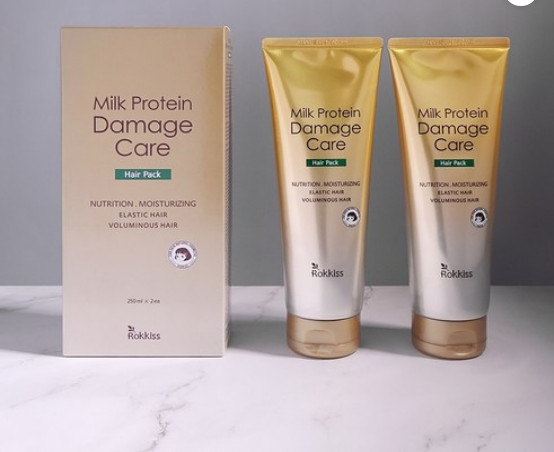 ROKKISS Milk Protein Damage Care Hair Pack 250ml x 2pcs All Hair Korean