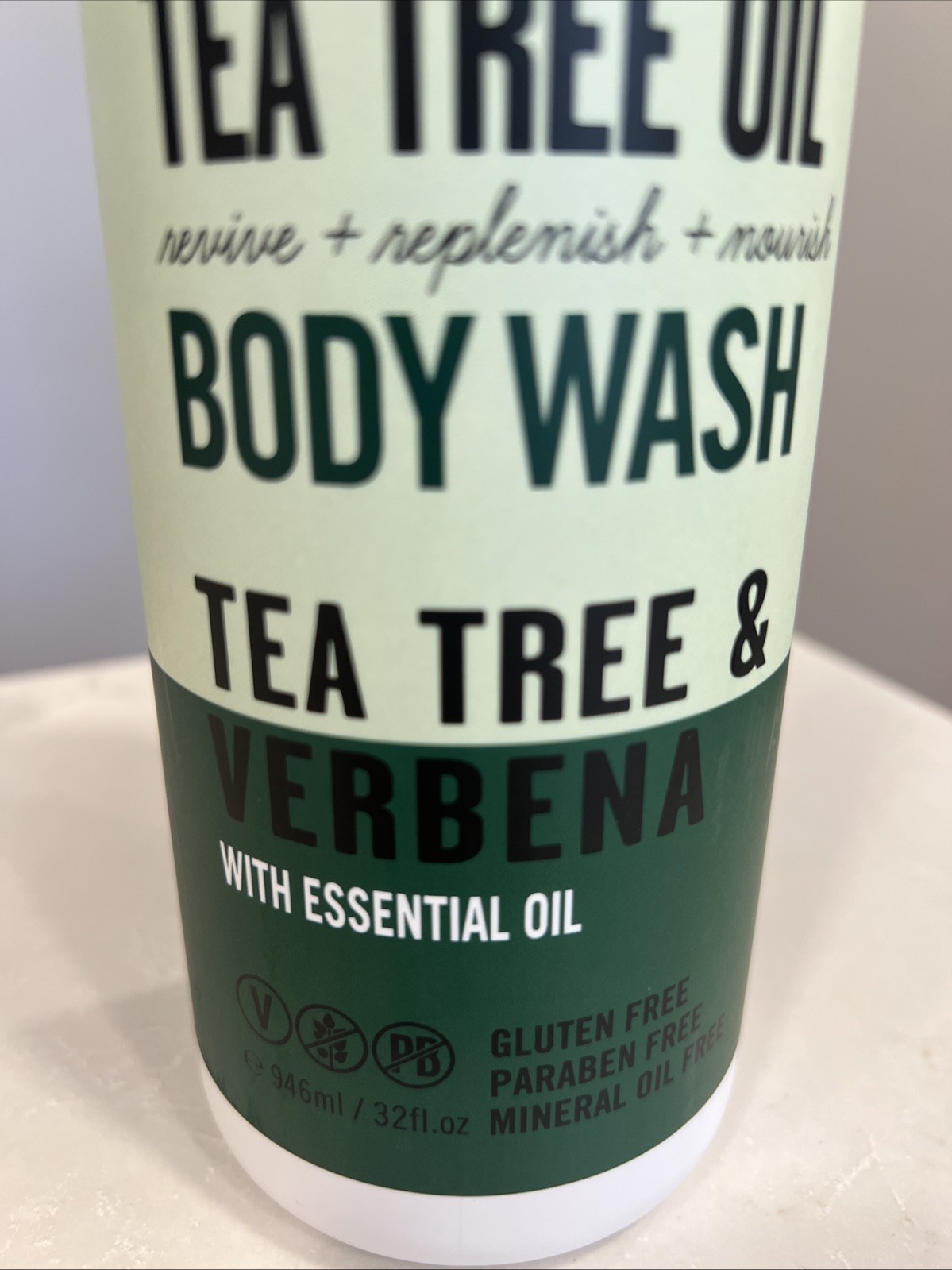 WELLBEING SPA EPSOM Tea Tree Oil Revive BODY WASH Gel ~TEA TREE & VERBENA 946ml