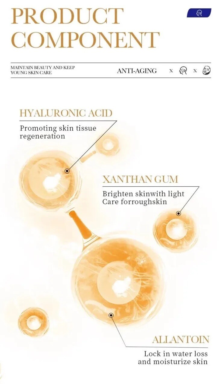 10pcs Anti-Wrinkle Collagen Face Mask Moisturizing Anti-Aging Repair Brightening