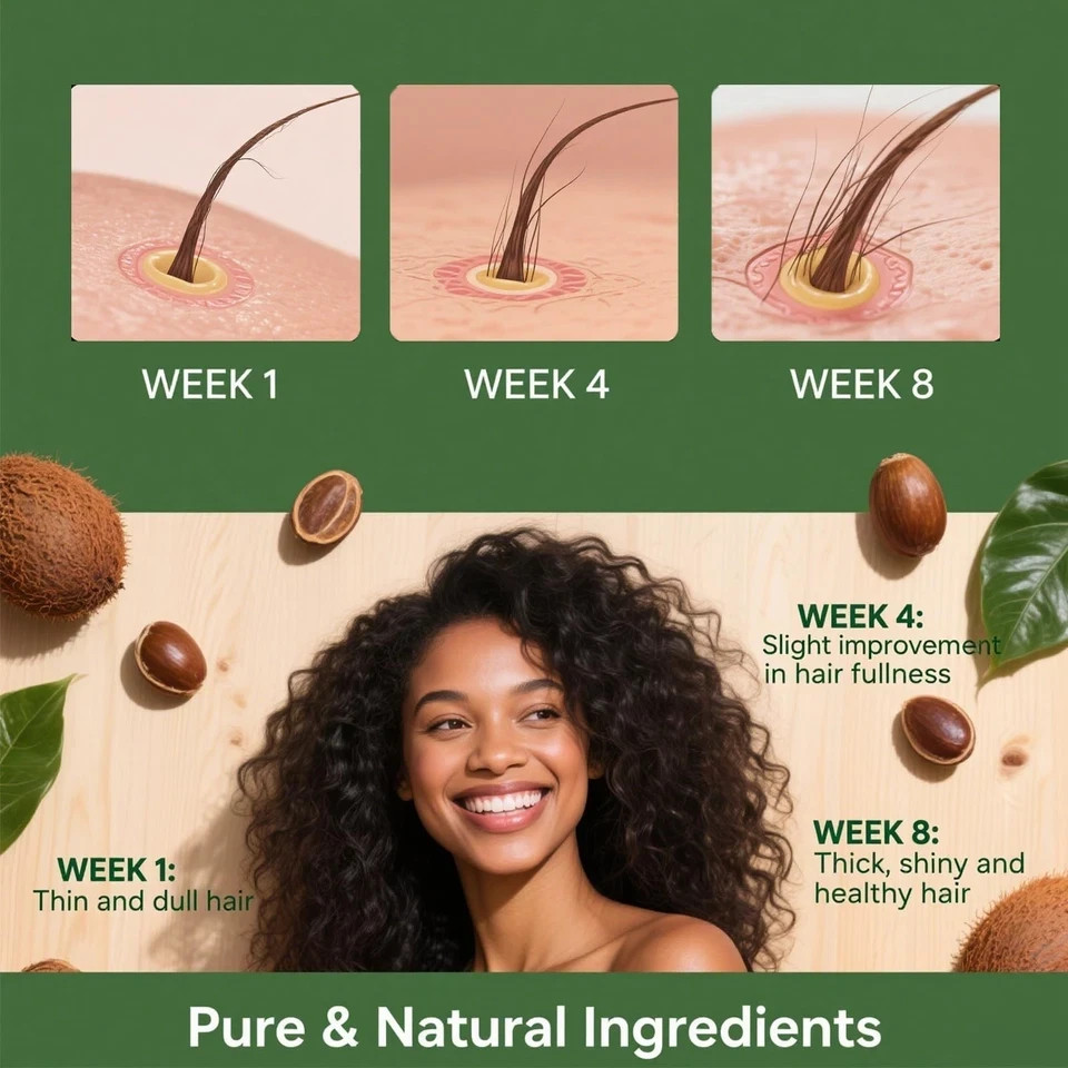 Minnah Hair Growth Oil, Extra Strength Rosemary Fenugreek Castor Oil, Natural…