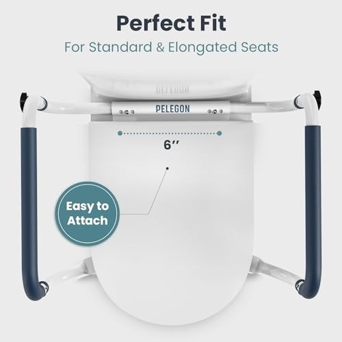 Toilet Safety Rails (250lb) – Adjustable Toilet Safety Rails, Toilet 1 Pack