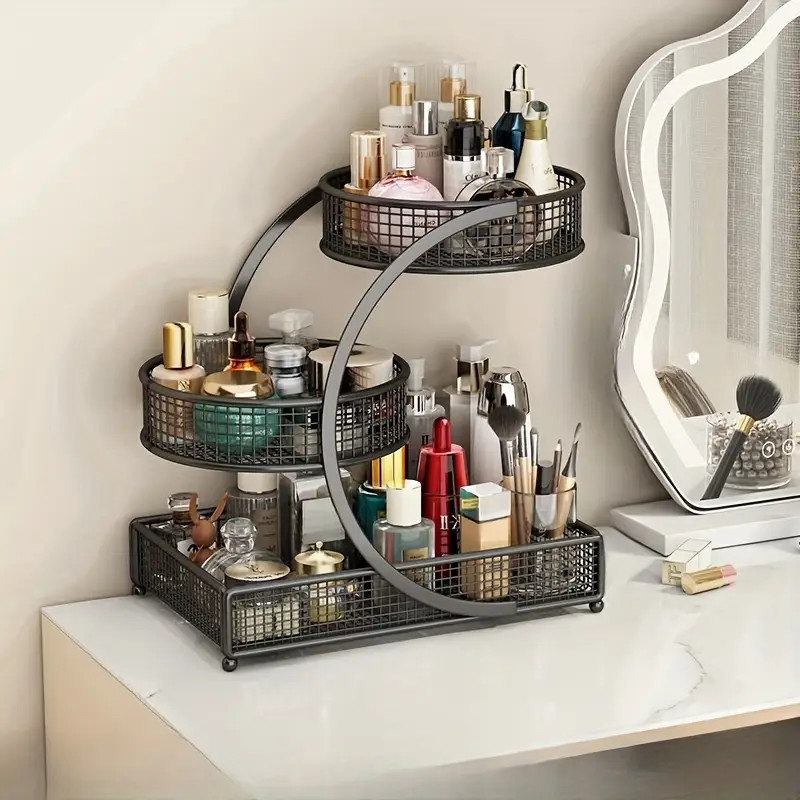 3 Tier Dresser Shelf Cosmetic & Makeup Organizer for Vanity Bathroom Countertop