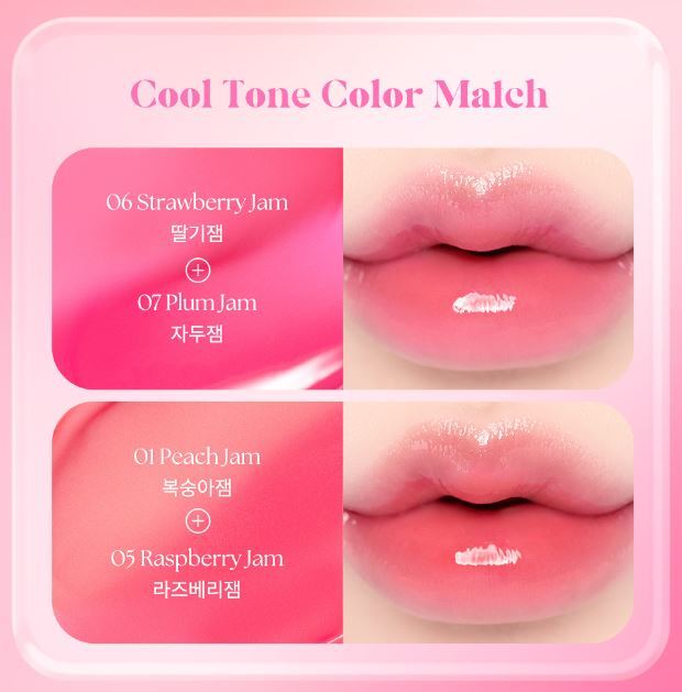 Dasique Fruity Lip Jam 4g 10Colors, 2023 S/S New, Gloss&Buildable Color