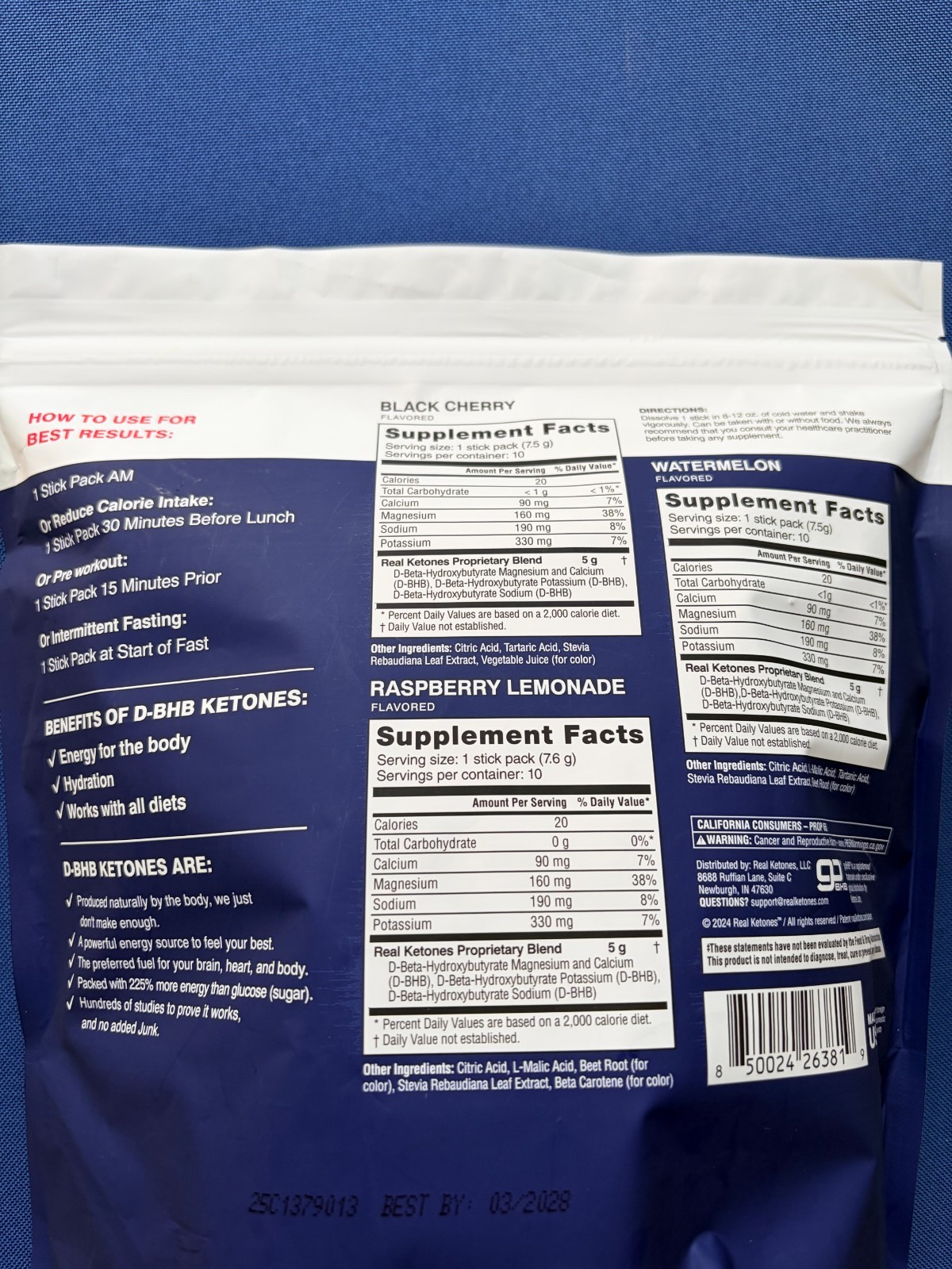 Real Ketones ELEVATE & SHIFT 30 Days Supply Packets, Pick Your Flavor, Exp 2028