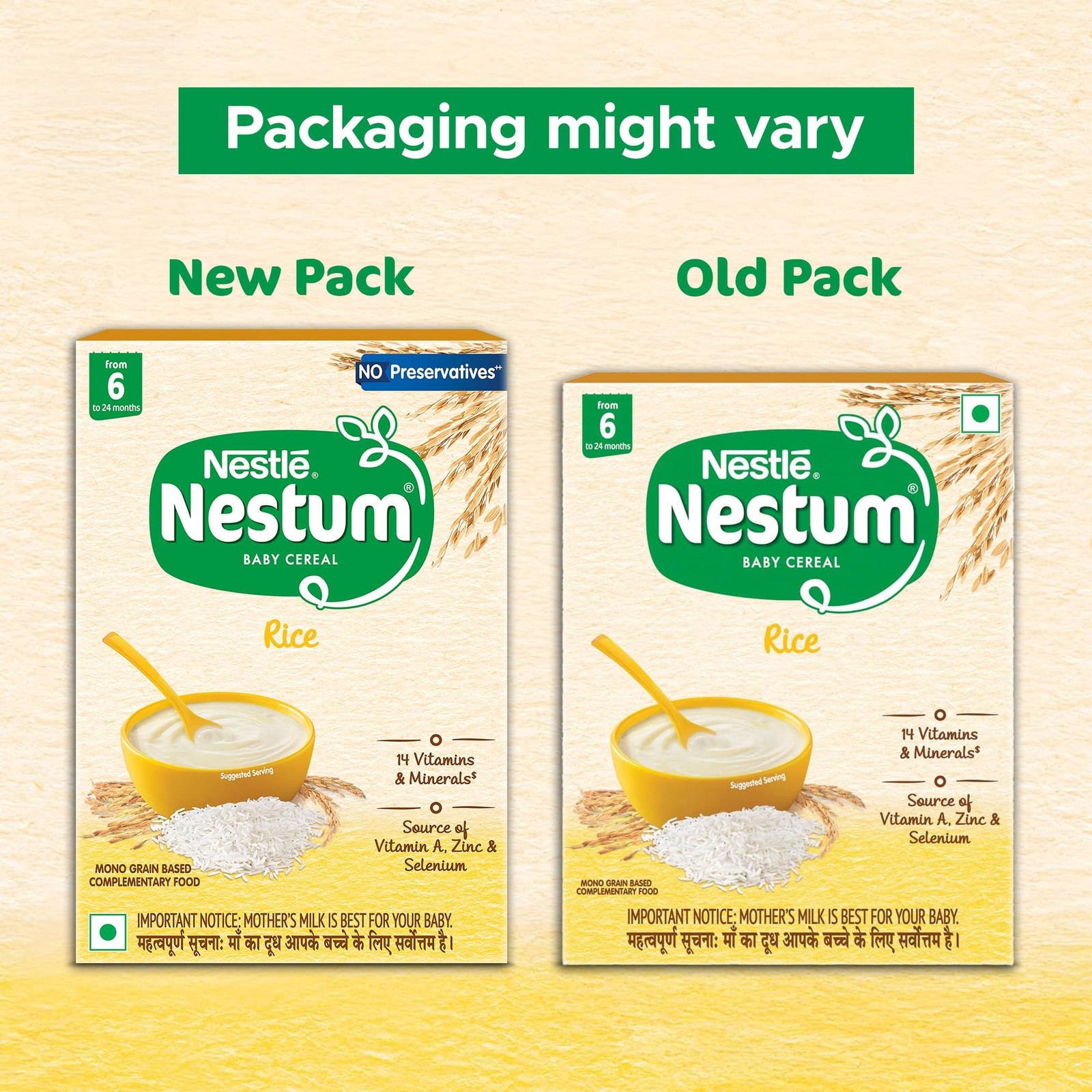 Nestum Baby Cereal – From 6 to 24 Months, Rice, 300g, Bag-in-Box Pack