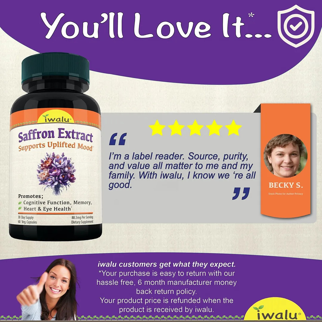 30 Mg Saffron | Best Supplement Capsule Pill Men Women FREE SHIP