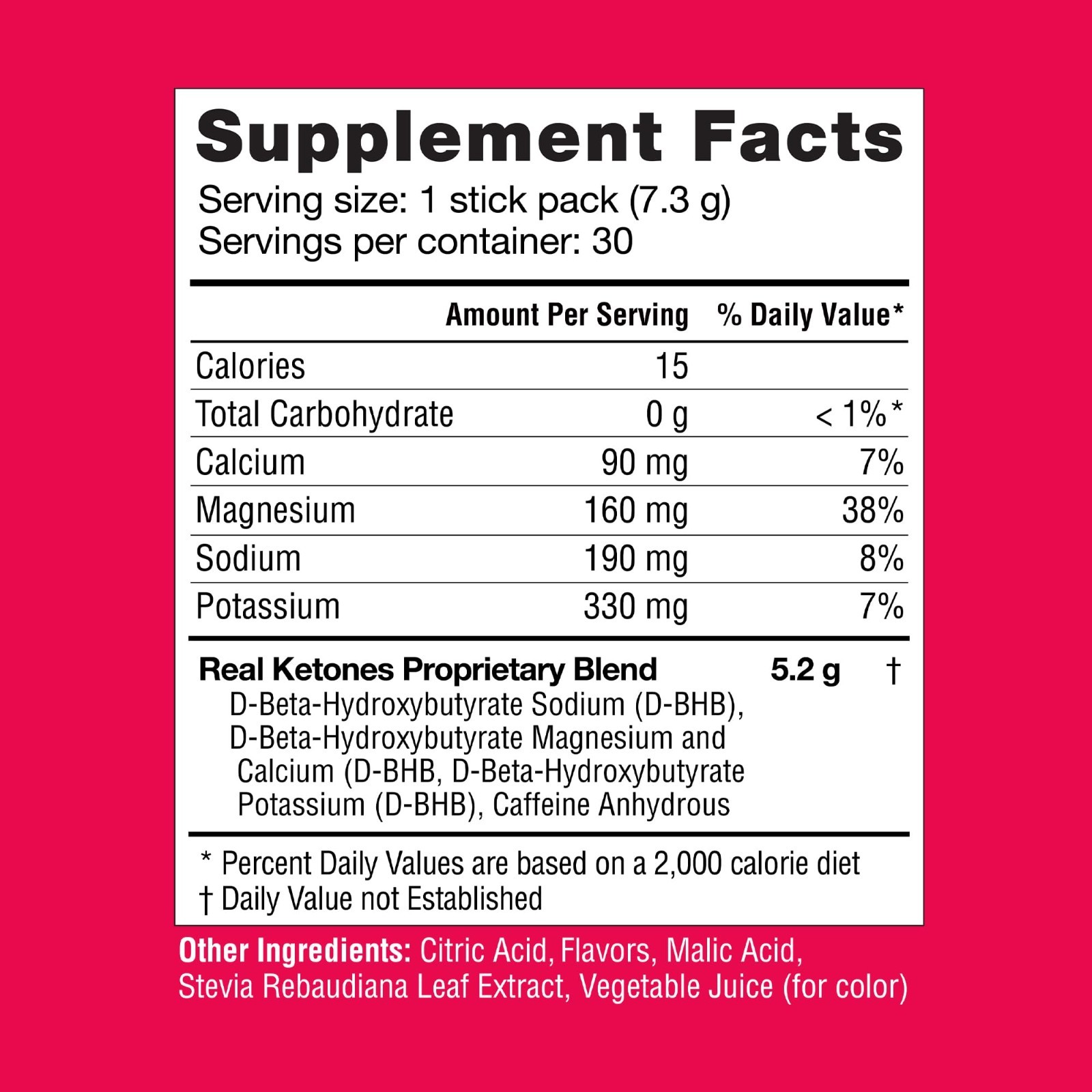 Keto BHB Exogenous Ketones Drink Mix – Sugar-Free Electrolytes Powder, 30 Pack,