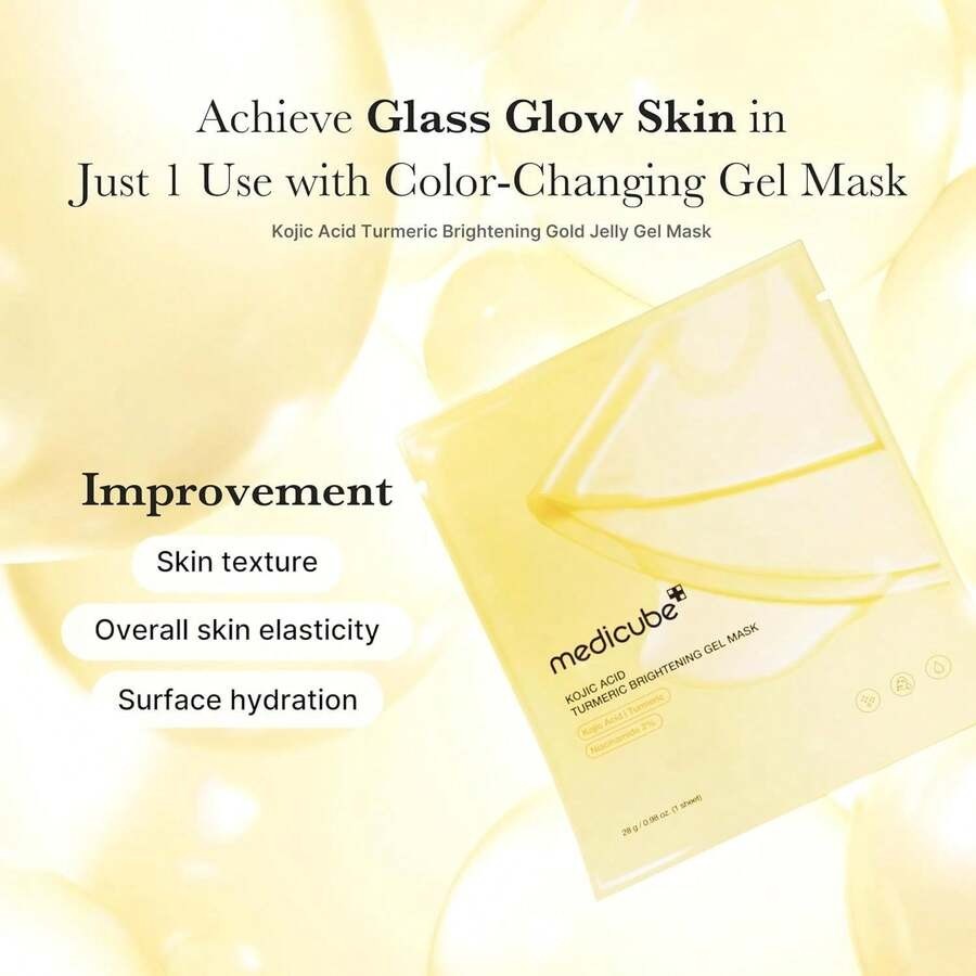 Medicube Kojic Acid Turmeric Brightening Gold Jelly Gel Mask | Overnight Face Ma