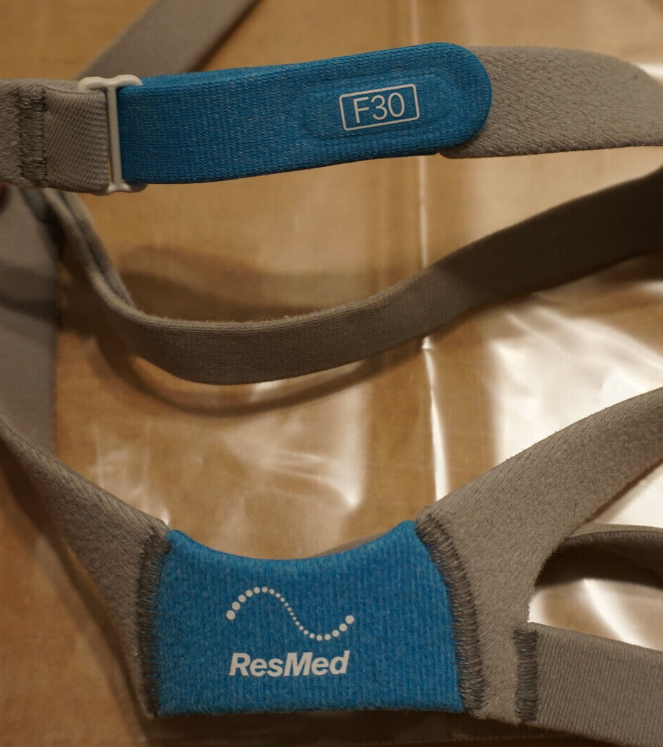 ResMed Airfit F30 Replacement Headgear Standard size with 2 Clips NEW, Free Ship