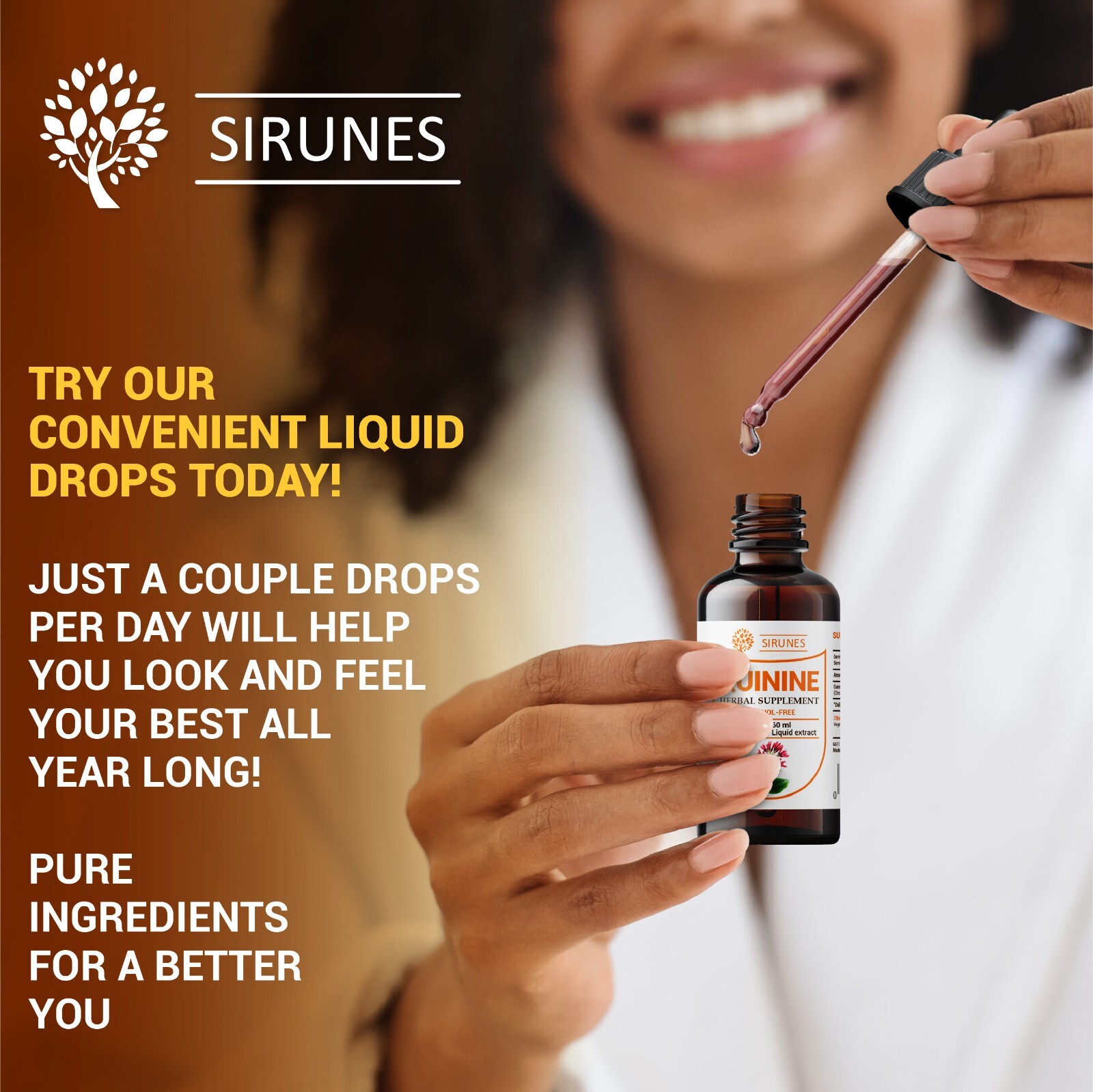 Quinine Tincture 4oz Extract Immune System Support Cinchona Bark Liquid
