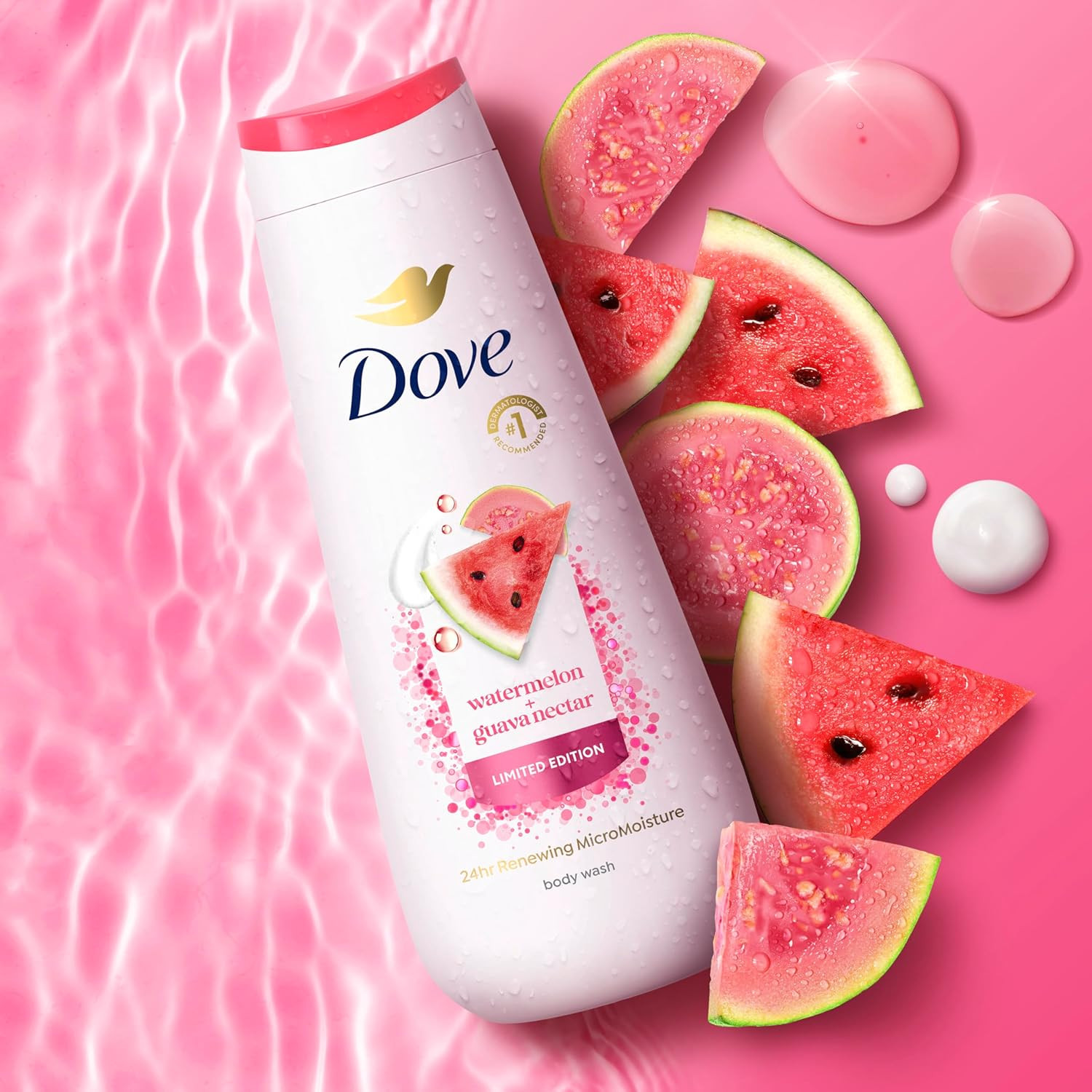 Dove Limited Edition Body Wash for Women 3 Count Mixed Summer Variety Pack for H
