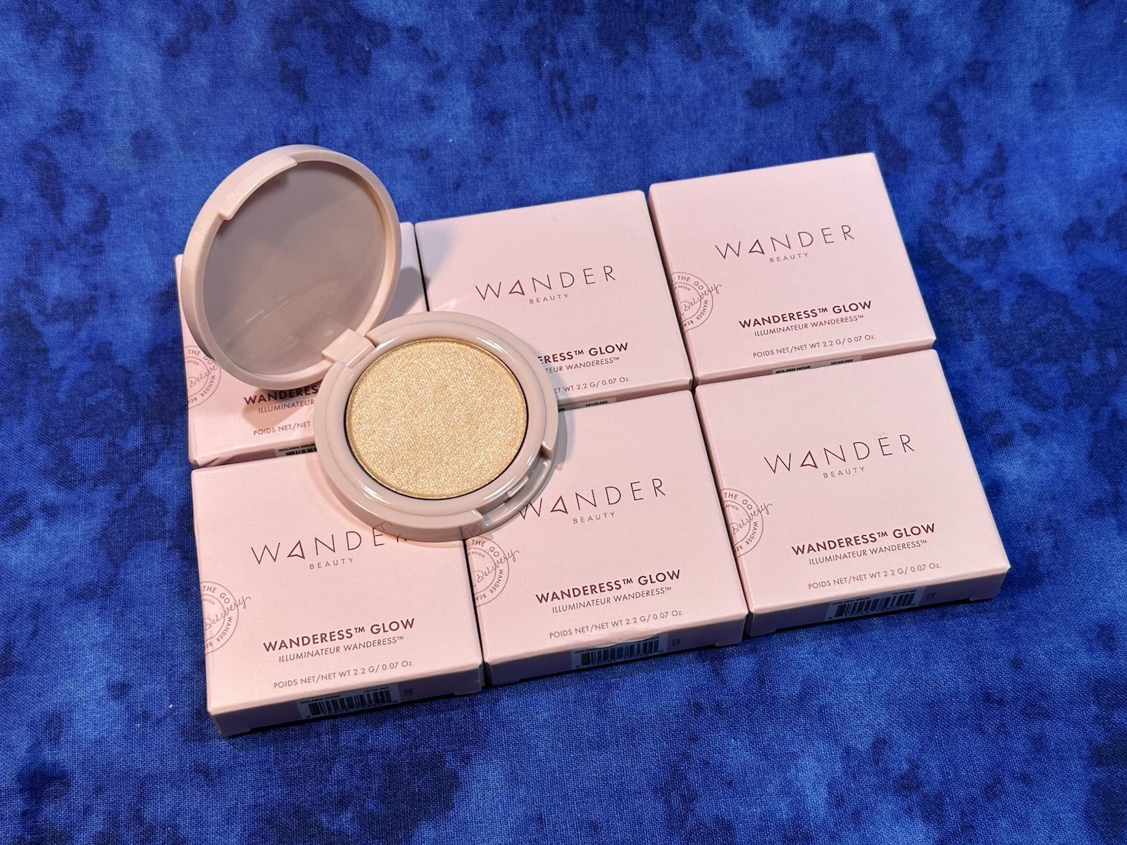6 pc Lot WANDER Wanderess Glow ~ GOLDEN HOUR Highlighter ~ 2.2g / 0.07oz