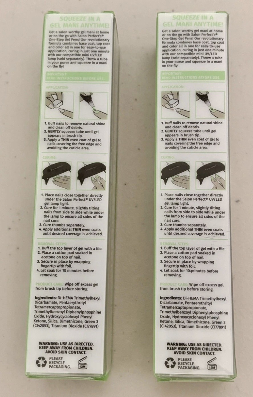 New Salon Perfect Nail Gel Pen “in Mint Condition “ 0.35 fl oz Sealed Pack Of 2