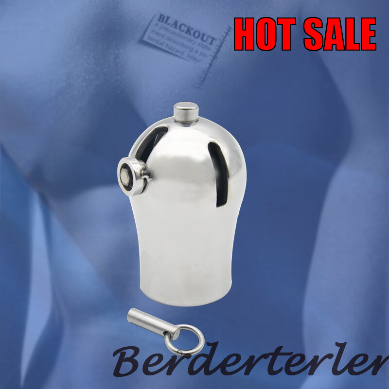 Male Cage Luxury Chastity Device PA9000 with Titanium Plug and PA CB6000