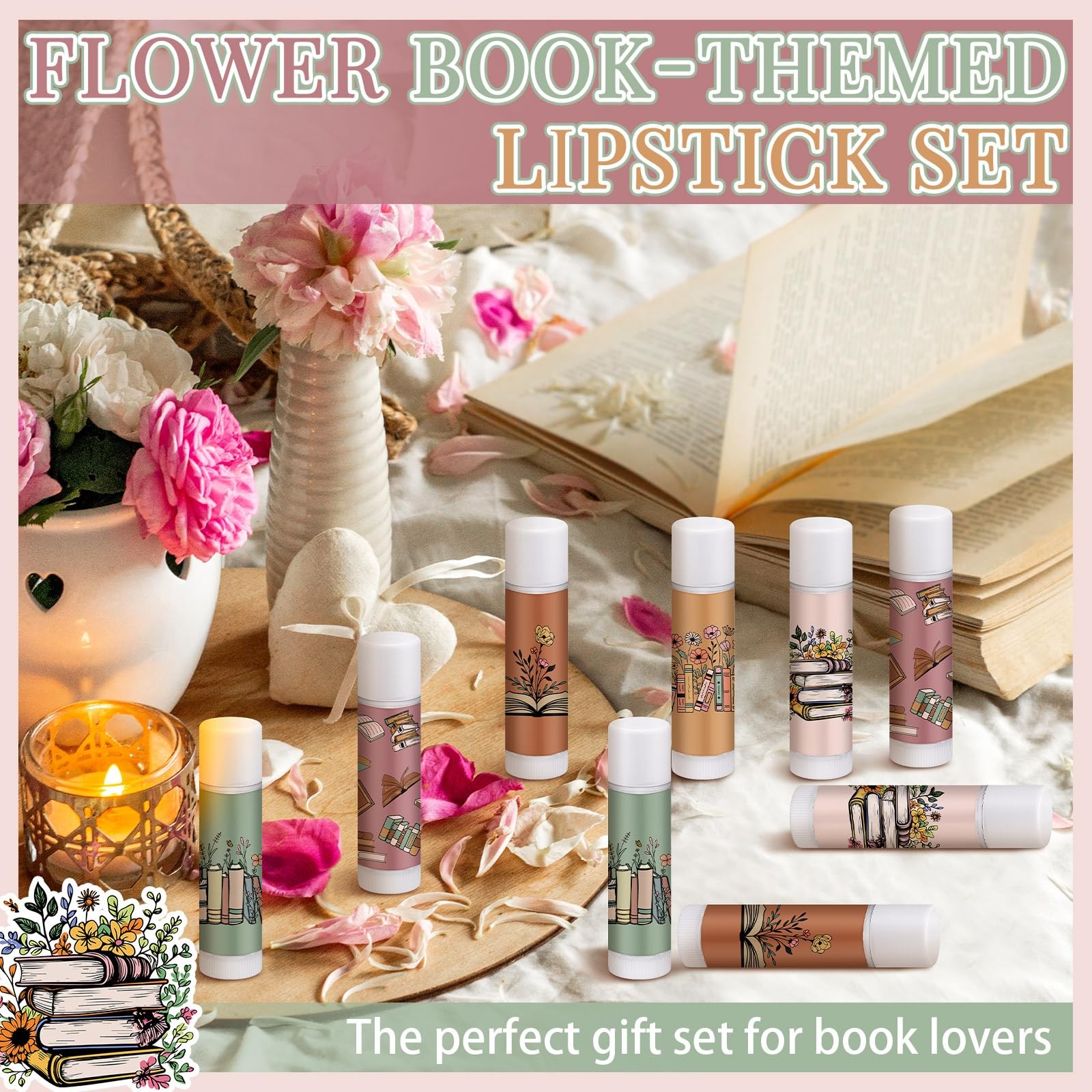 50 Pack Book Club Lovers Gifts Bulk Bookish Lip Balms Party Supplies Reading …