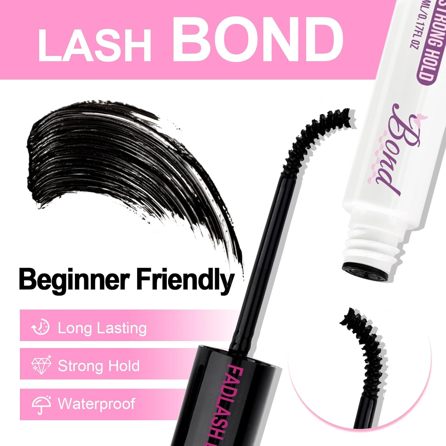 Lash Glue DIY Lash Cluster Glue for Lashes Clusters Latex-Free Waterproof Latex-