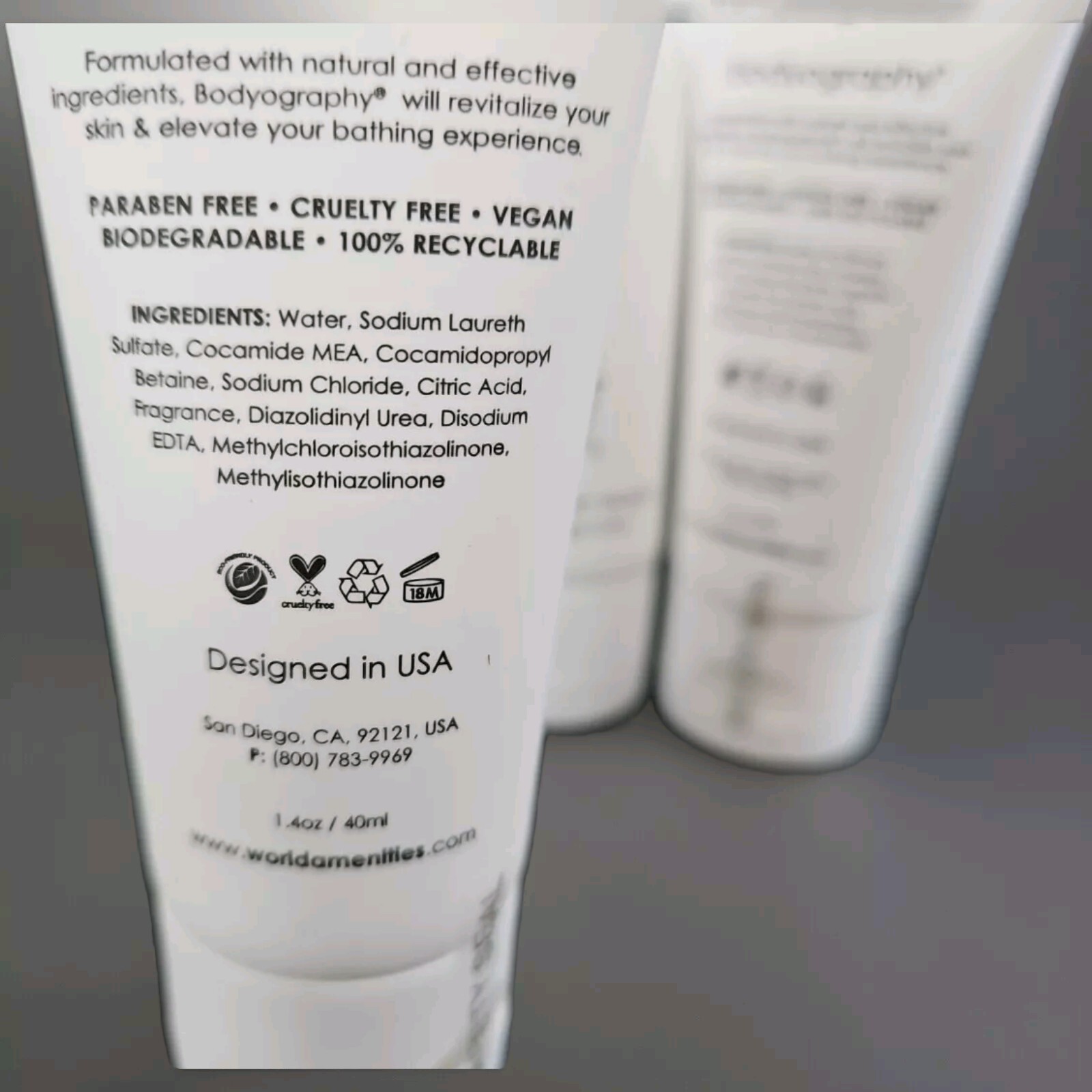 Bodyography Vegan Shampoo Conditioner Body Wash Lotion Luxury Hotel Travel Size