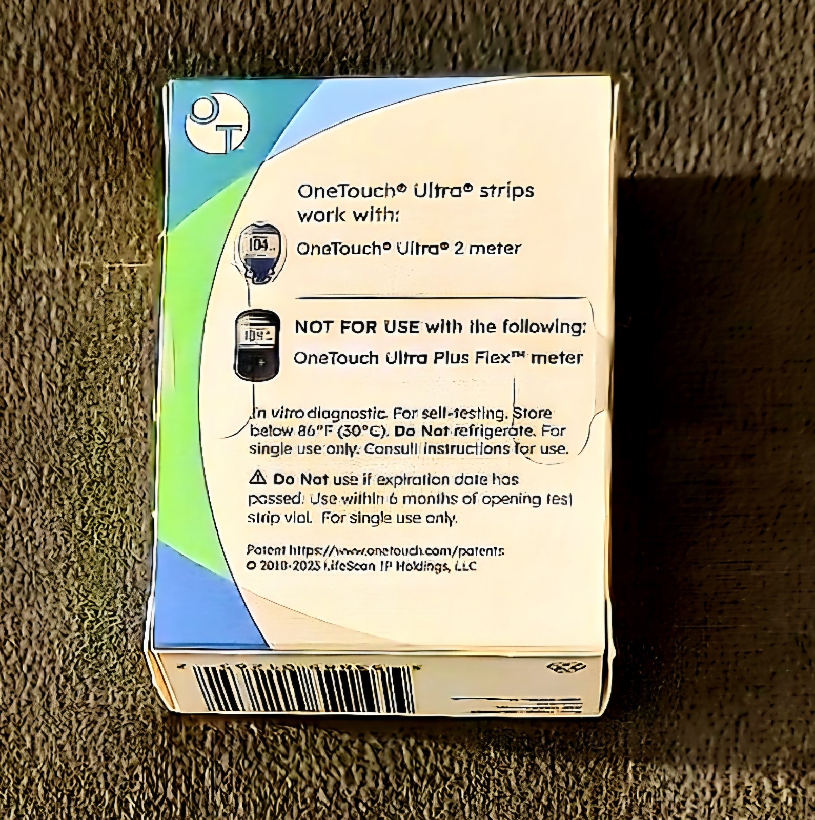 One Touch Ultra Test Strips – 60 Strips – Exp. 8/2026