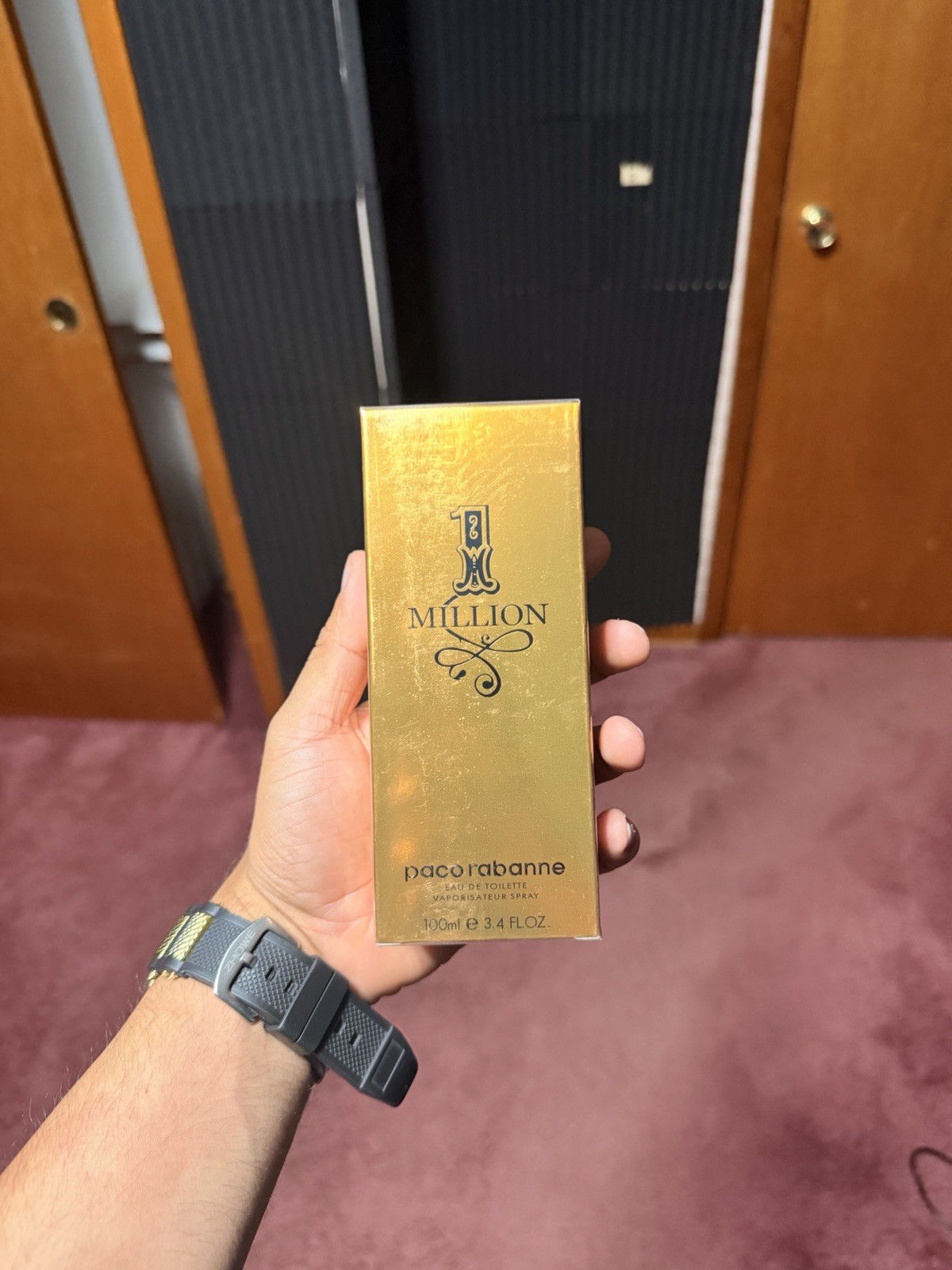 Paco Rabanne 1 Million Eau de Toilette Spray, 3.4 fl oz Regular Size