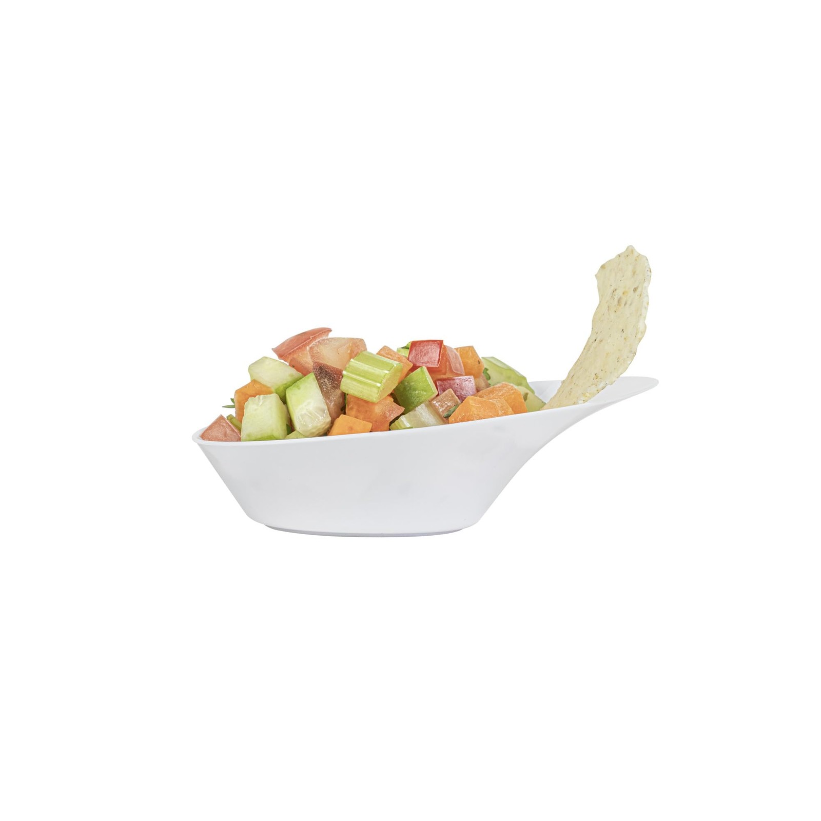 Restaurantware Oval White Plastic Ellipse Dish – 4 X 3 X 1 1/4 – 50 Count