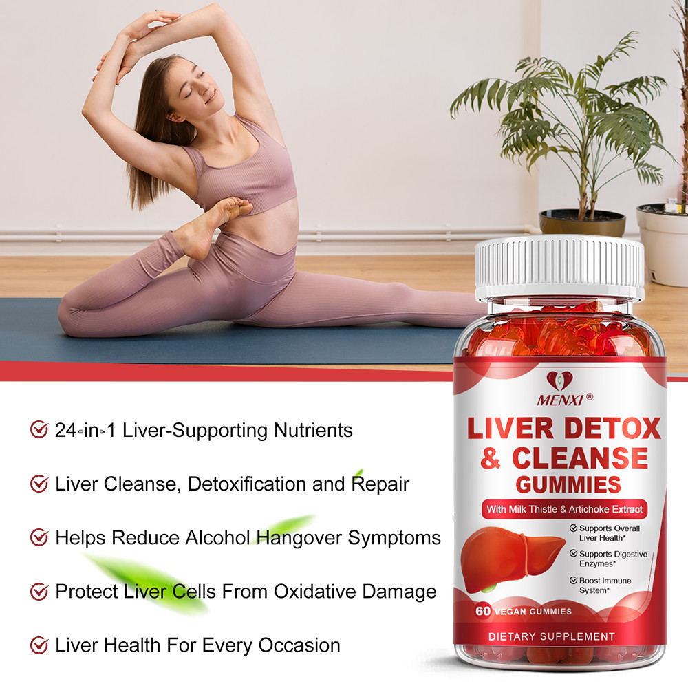 Liver Detox Repair & Cleanse Gummies Milk Thistle 1000mg Liver Detox Support