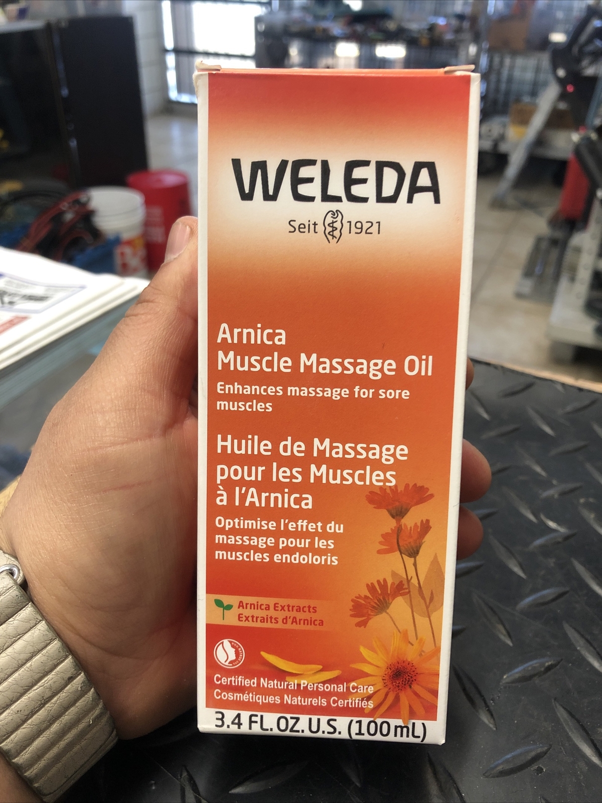 Arnica Massage Oil Rosemary & Lavender Soothes With Warming Effect 3.4 Oz