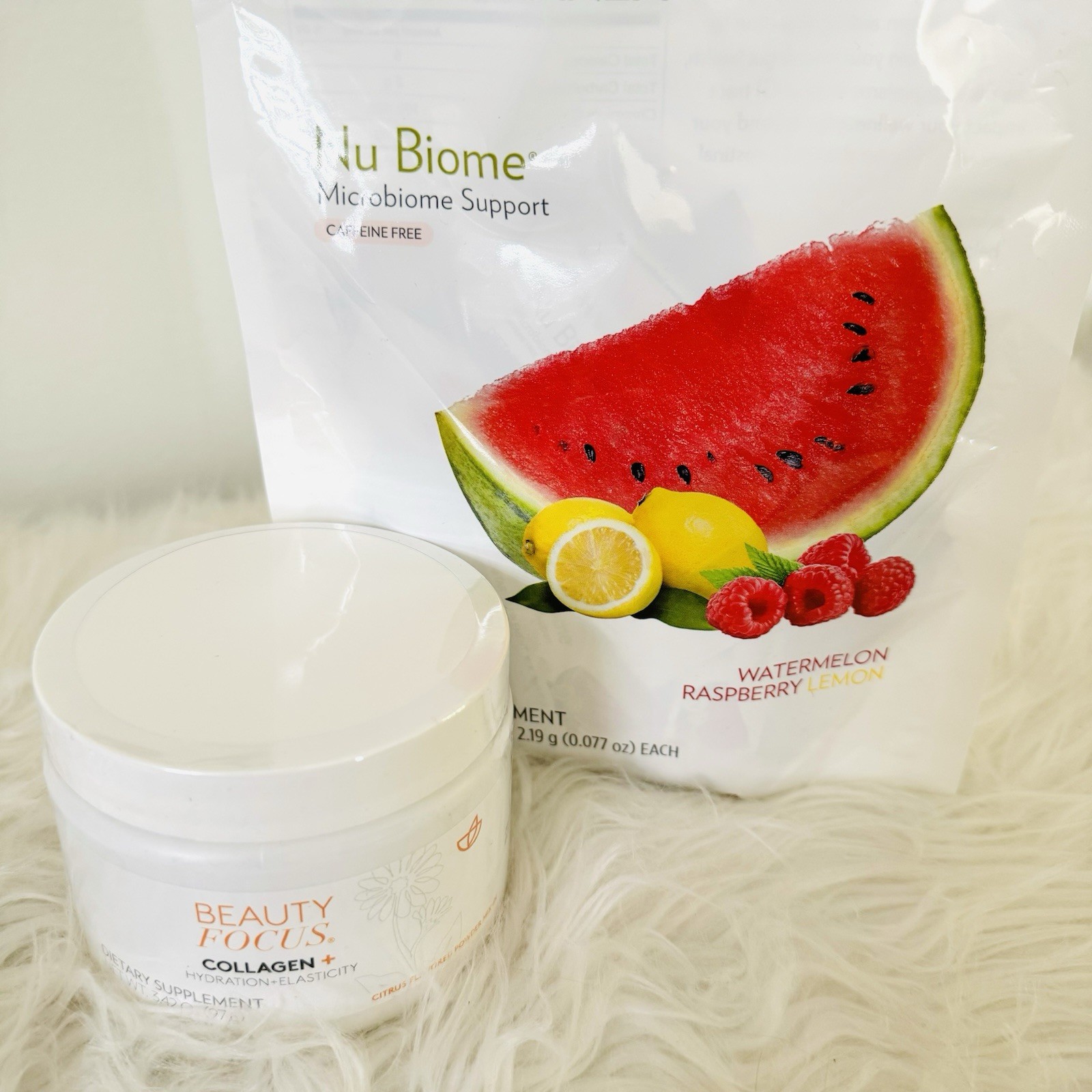 Nu Skin Nu Biome Caffeine Free + Collagen Citrus microbiome support gut digestio