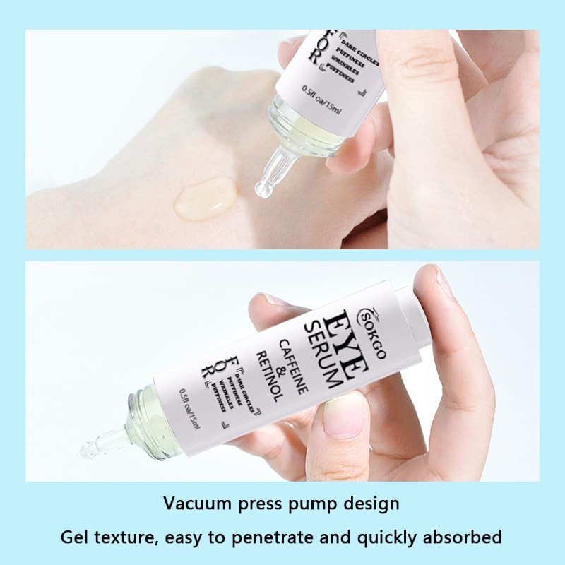 Caffeine Eye Serum Retinol Eye Firming Serum for Dark Circles and Puffiness A…