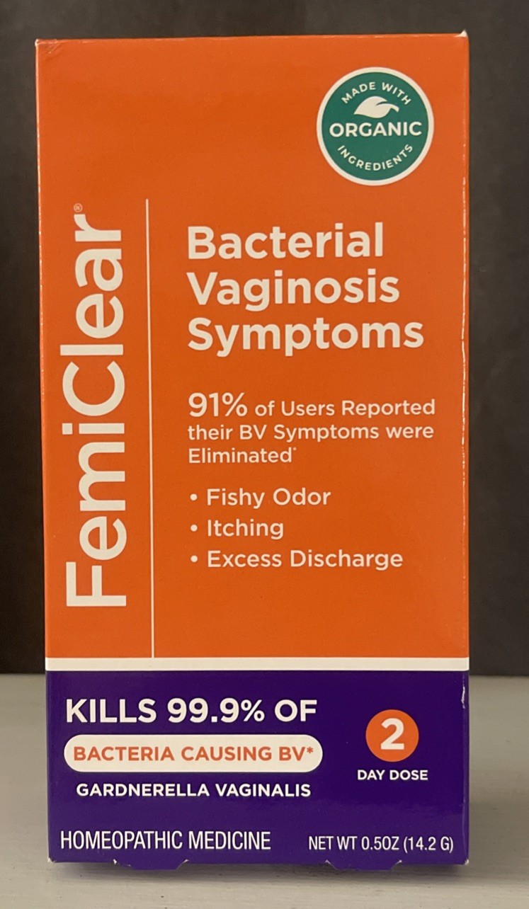 FemiClear Homeopathic Bacterial Vaginosis Symptoms 2-Day Dose EXP: 5/8/2026