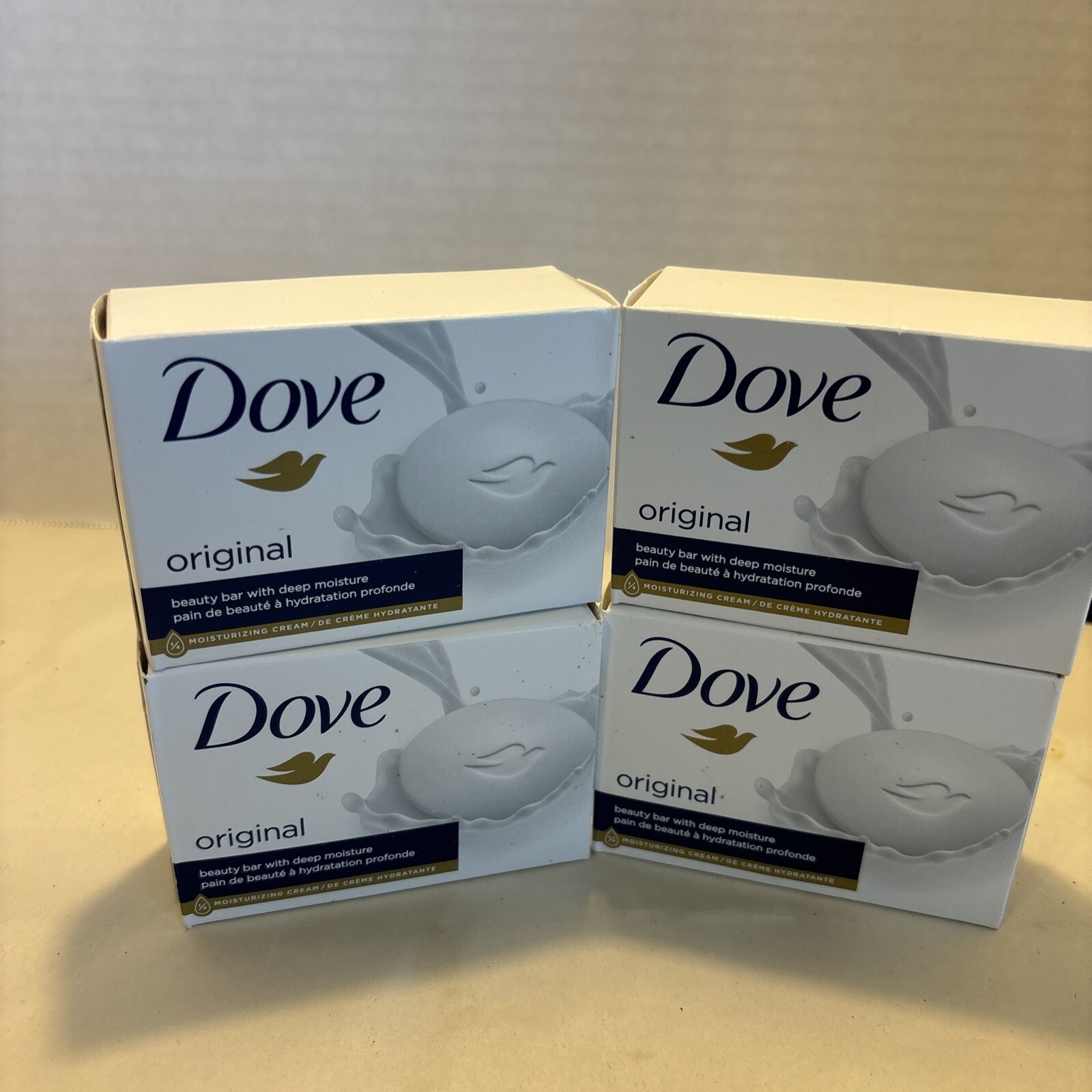 Dove Original Beauty Bar Soap With Deep Moisture 3.75oz / 106g 4 Bars Free Ship